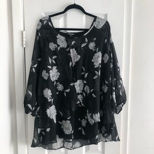 Dressbarn NWT floral layered blouse - plus size 3x